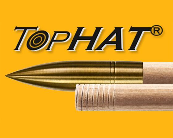 TopHat Wooden Arrow Points Brass Bullet