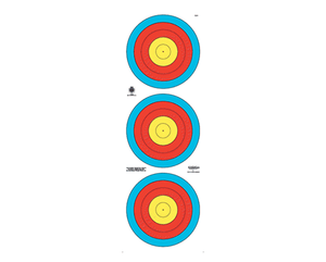 Paper Archery Target Face 40cm FITA 3 Spot Vertical