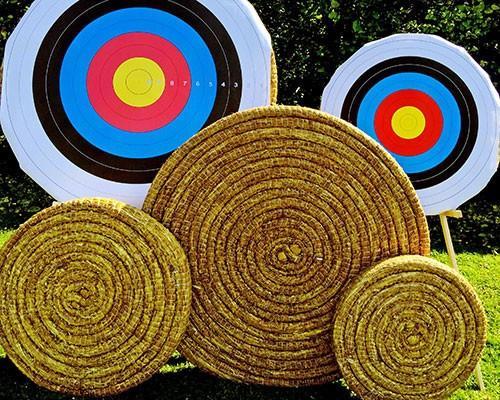 Set Completo Tiro Con L'arco Per Ragazzi Ultimate Egertec - Bersaglio In Paglia E Fiocco 85cm