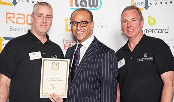 Longbow Shop wins business award by Theo Paphitis