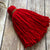 Wool tassel for archery red