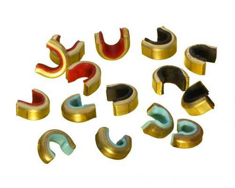 6 Large Red Brass Crimp-On Nocking Points For Archery - BRASS 6-L