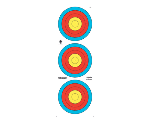 Paper Archery Target Face 60cm FITA 3 Spot Vertical